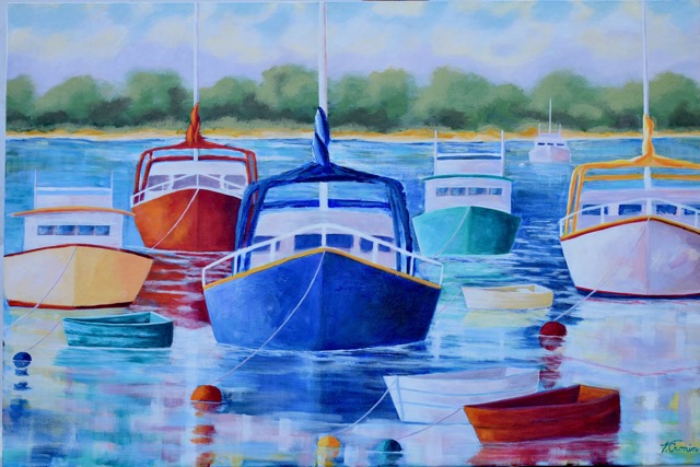 Colorful Boats <br> 20X30