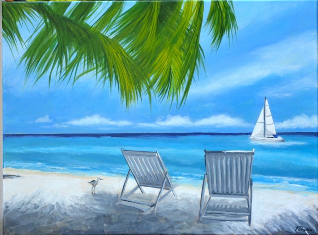 Ocean Chairs <br> 18X24