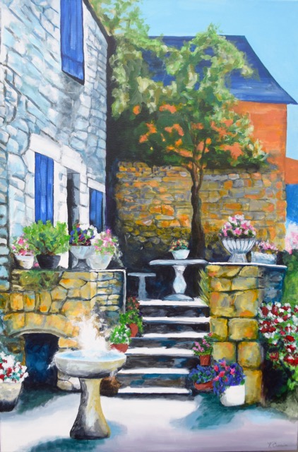 St. Paul de Vance Fountain <br> 24X36