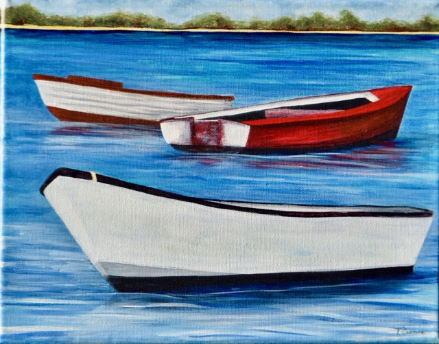 Boats on Taylor Creek <br> 11x14