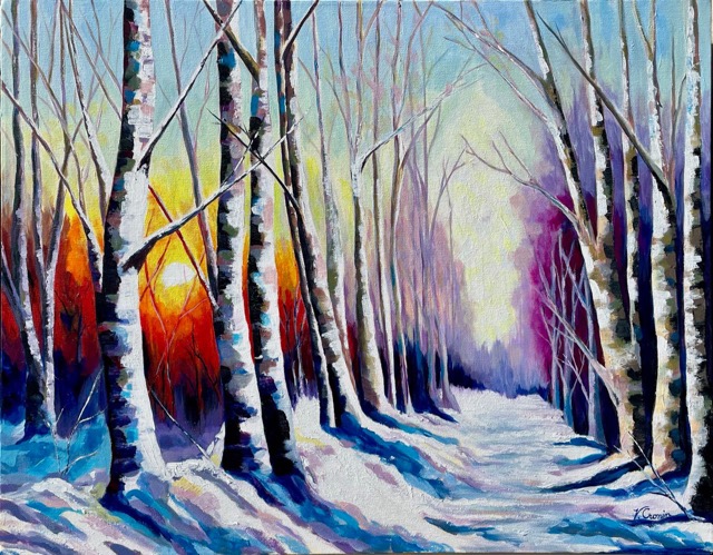 Snowy Path <br> 22X28 <br> 2021 Christmas Card