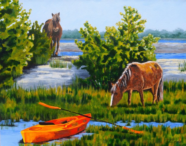 Island Ponies <br> 16X20 <br> Sold
