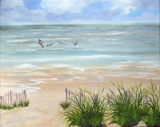 Plein Air August Beach <br> 16X20 <br> Sold