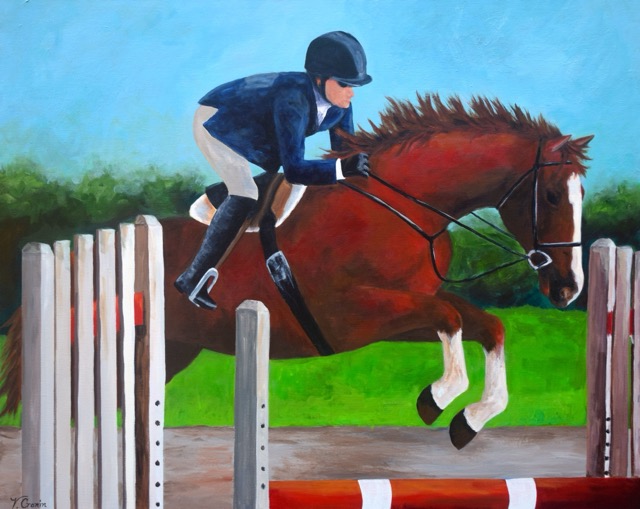 Jump for the Ribbon <br> 24X30 <br> Sold